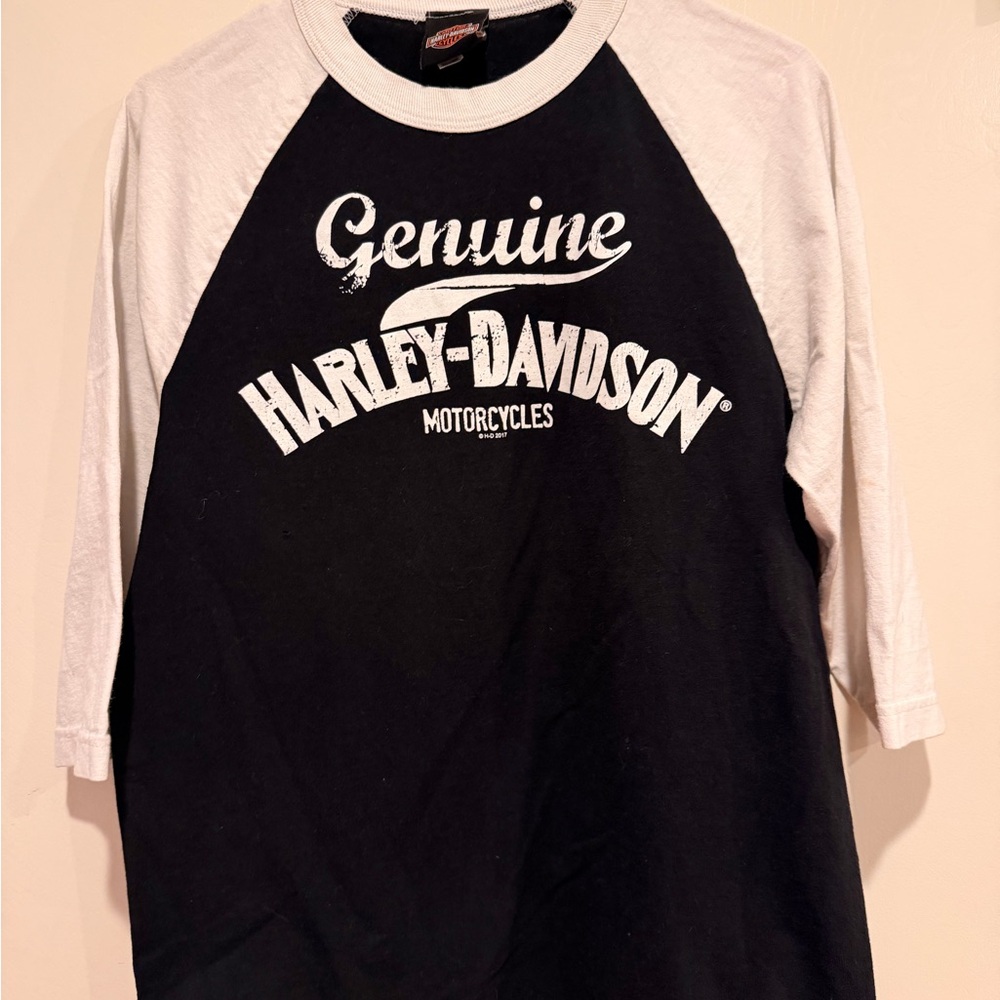 Harley-Davidson Black and White Logo Tee